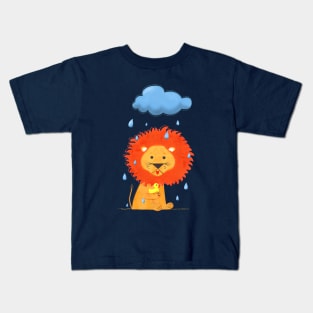 Baby Lion and his duck Kids T-Shirt